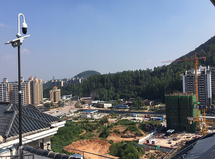 友聯(lián)哨兵建筑工地?zé)o線監(jiān)控現(xiàn)場(chǎng)圖